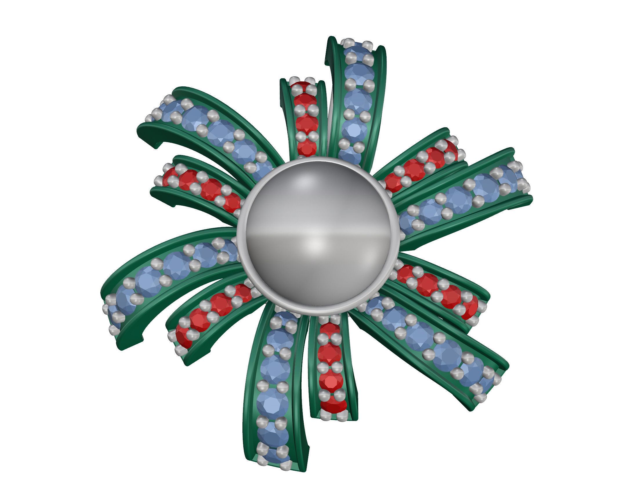 Pearl fan set 3D Model Collection_23