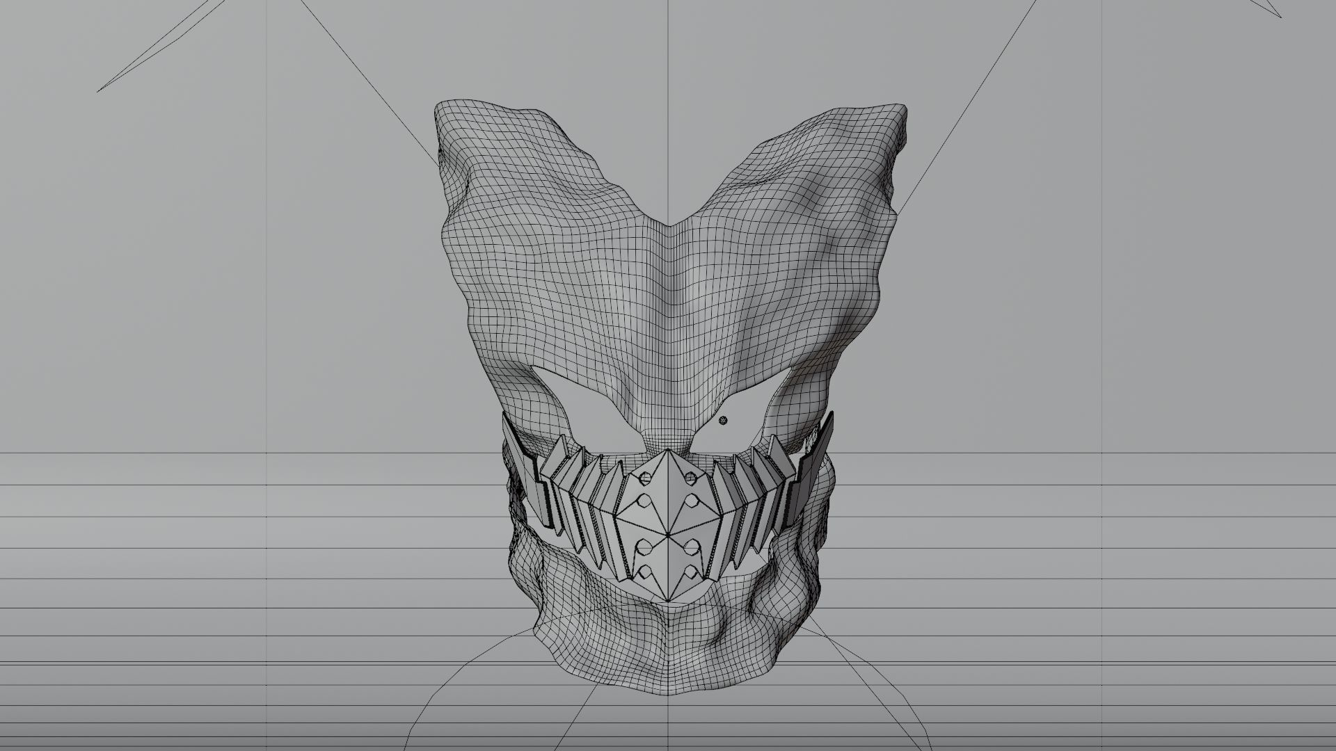 Vigilante Deku Mask With Cloth Disintegration Effect 3D model_6