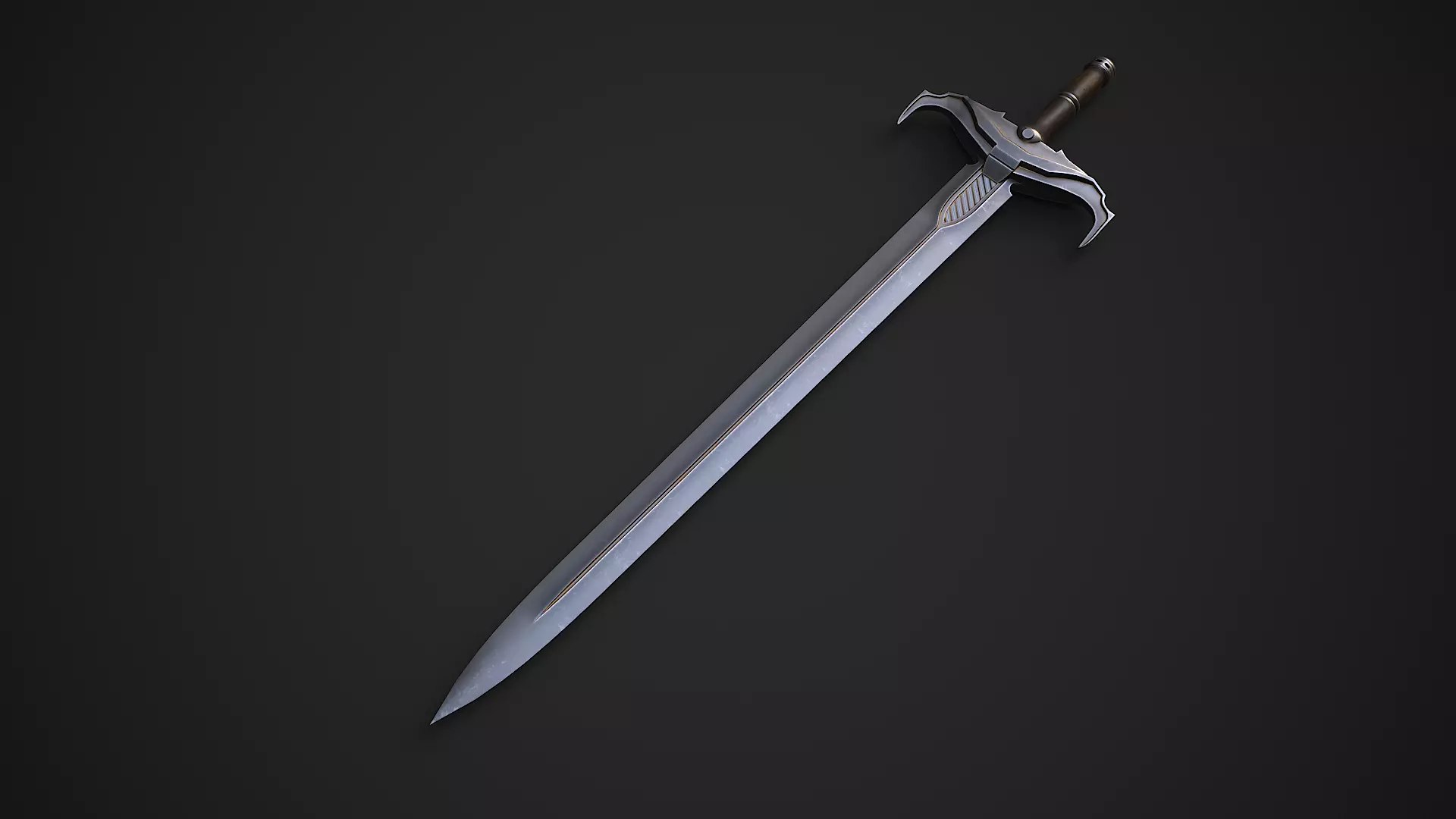 Sword 7 Low-poly 3D model_0