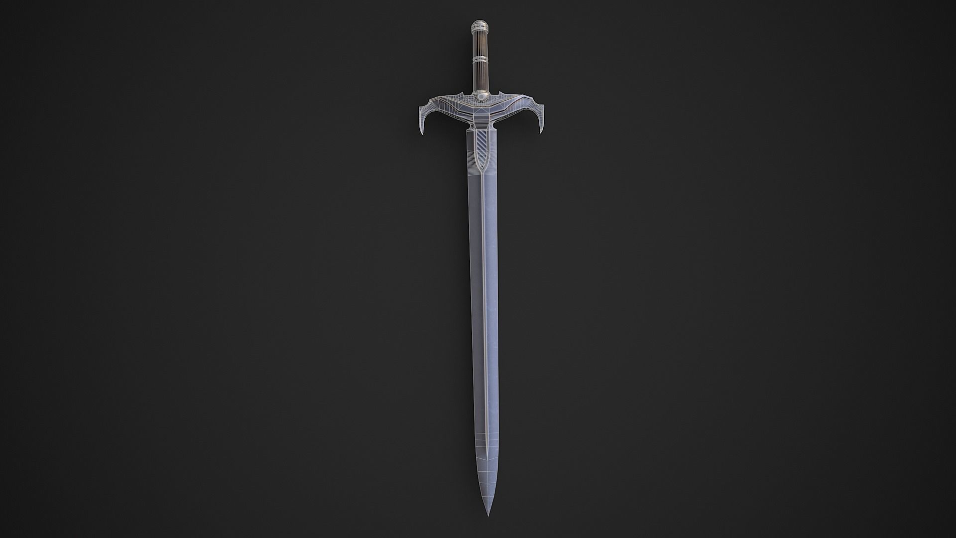 Sword 7 Low-poly 3D model_6