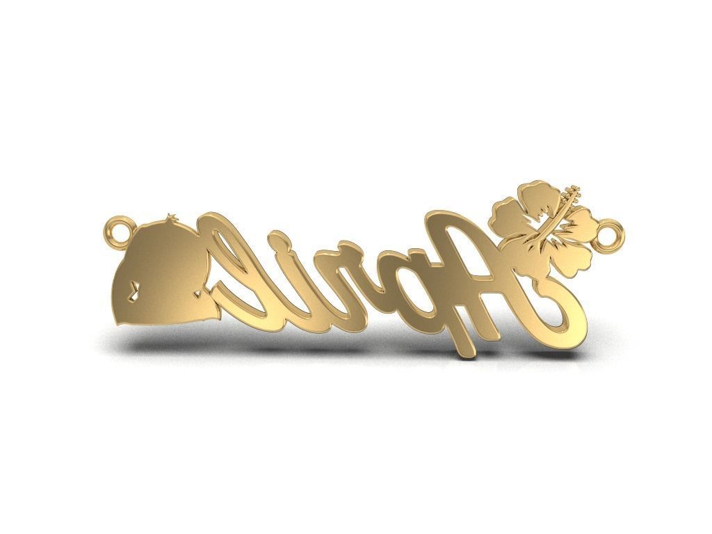NAME PENDANT 3D print model_2