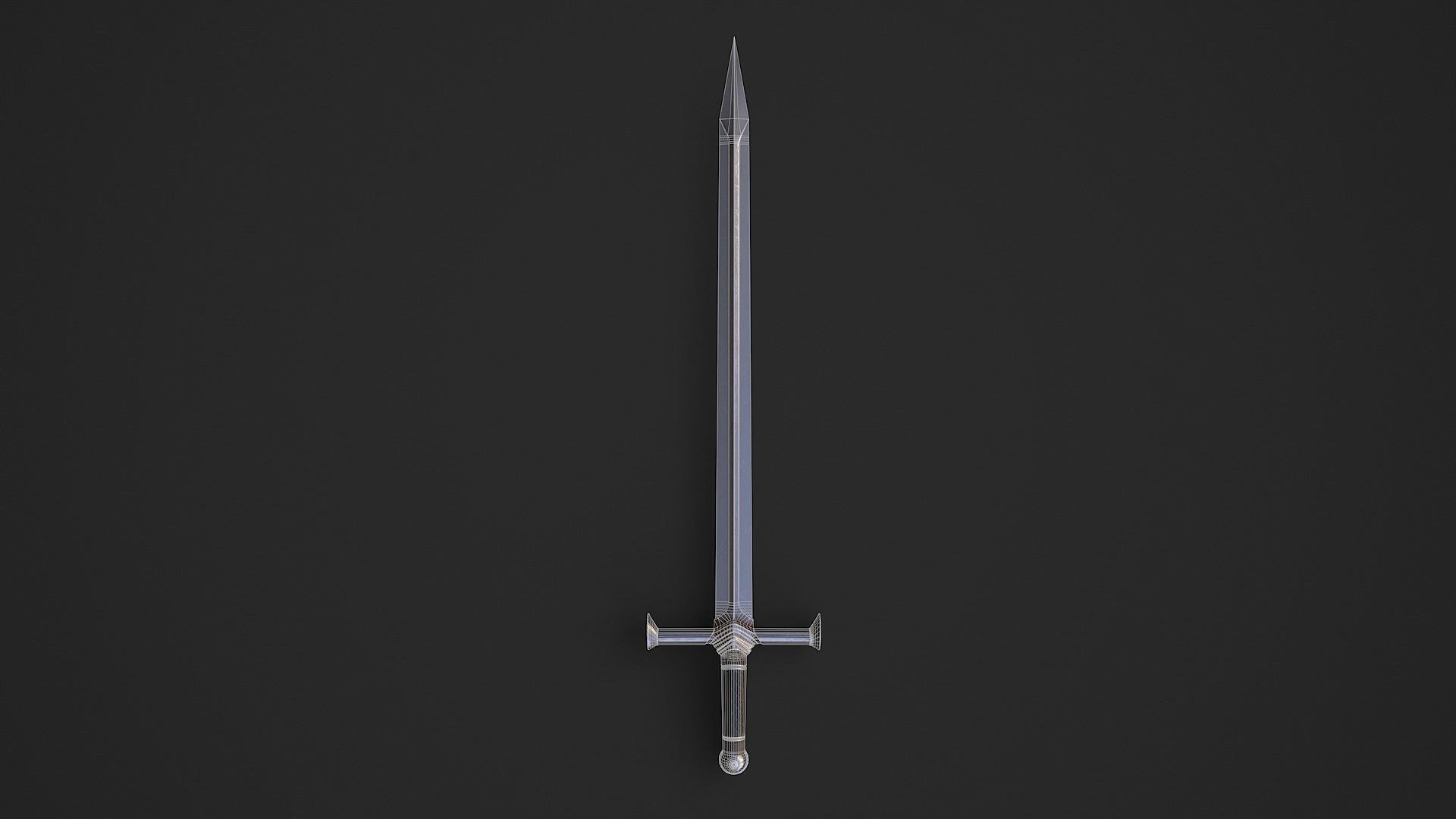 Sword 8  Low-poly 3D model_6