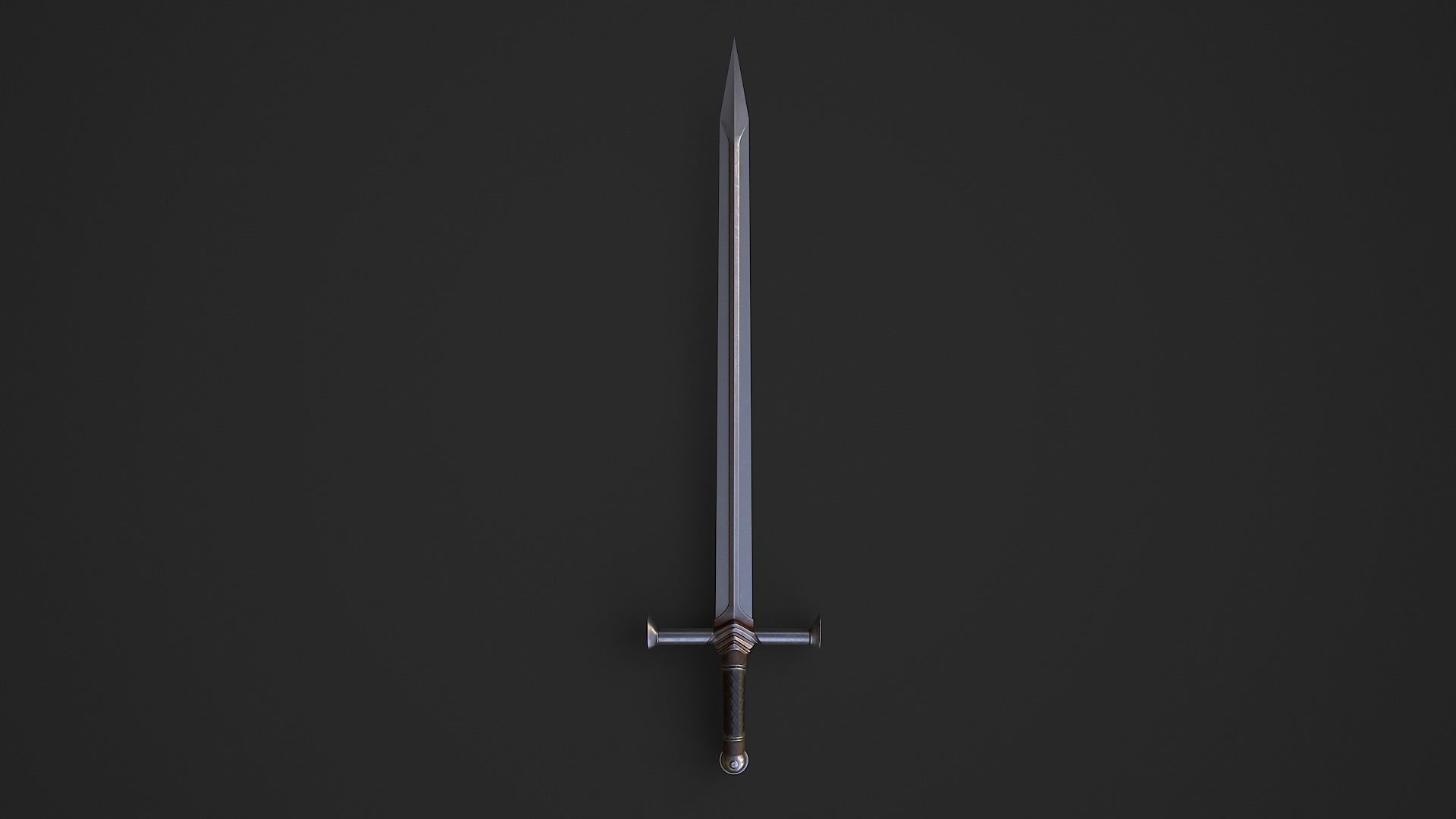 Sword 8  Low-poly 3D model_4