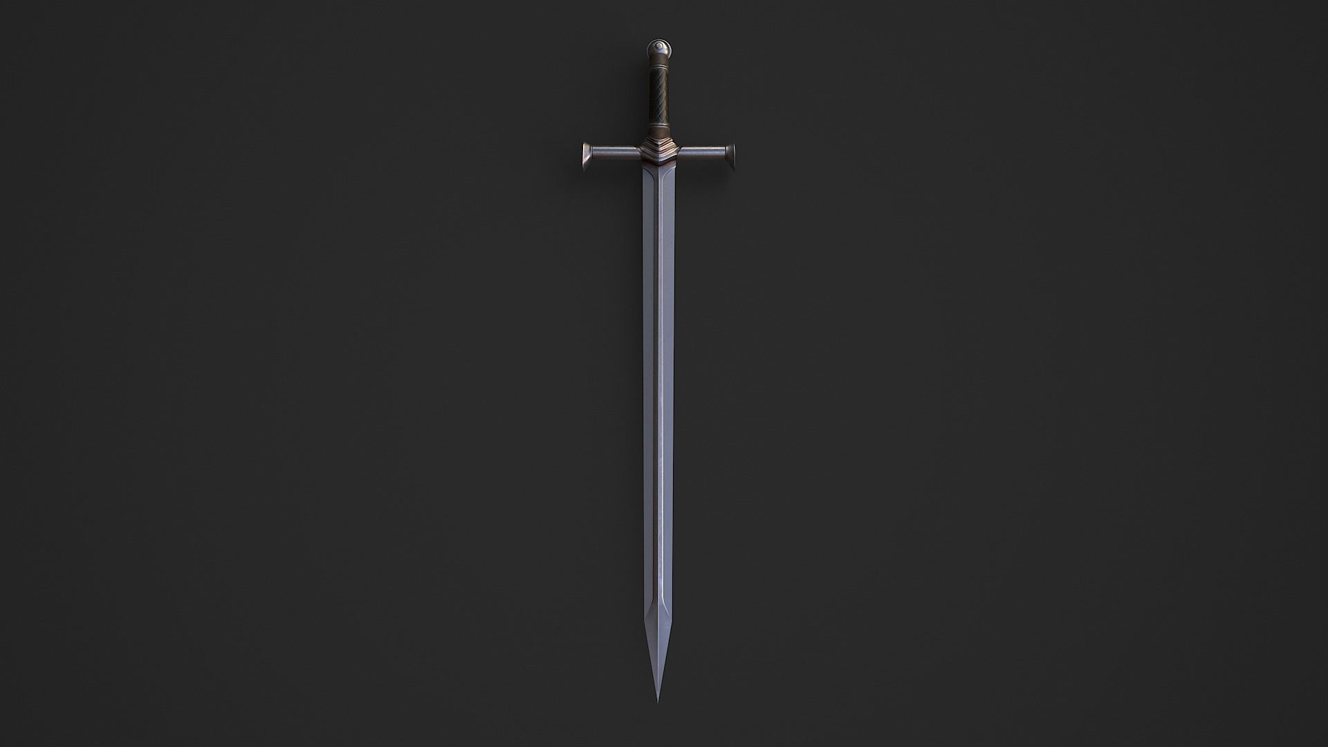 Sword 8  Low-poly 3D model_3
