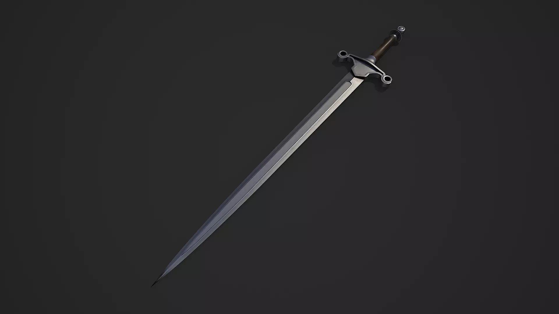 Sword 10 Low-poly 3D model_0
