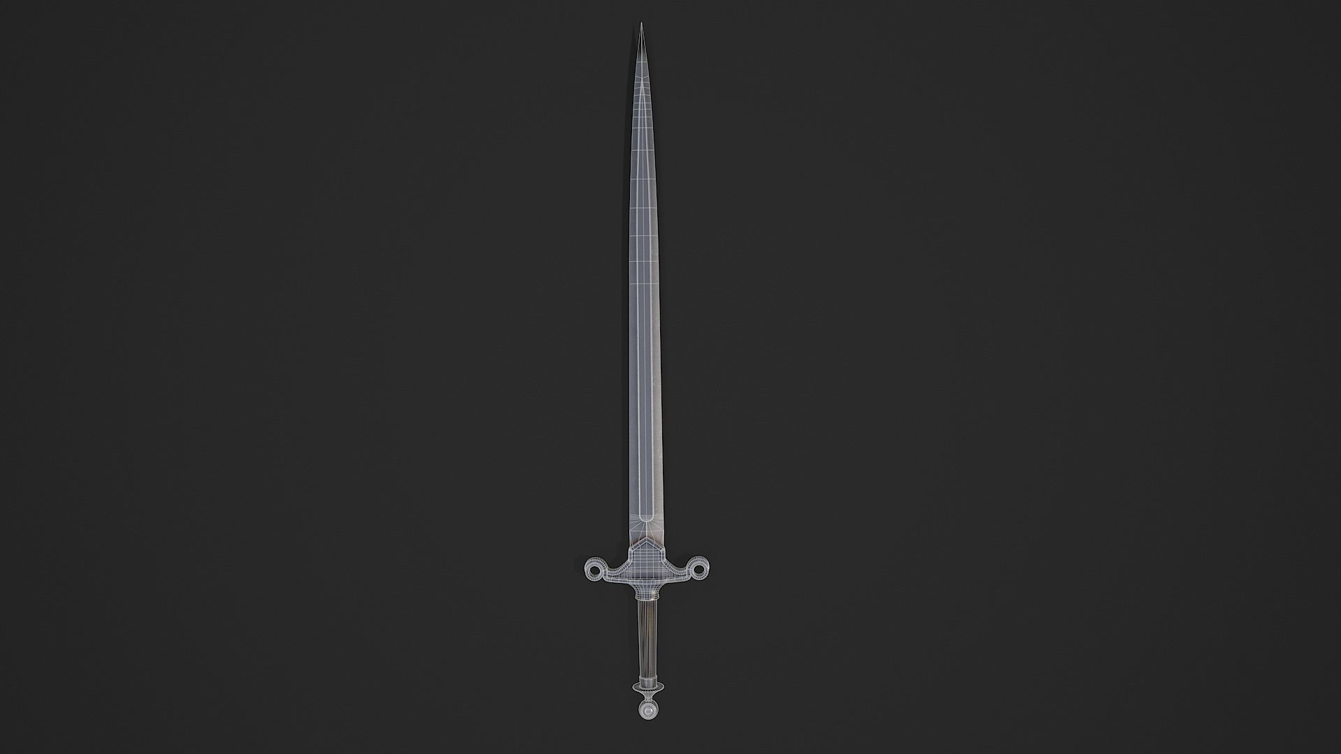 Sword 10 Low-poly 3D model_6