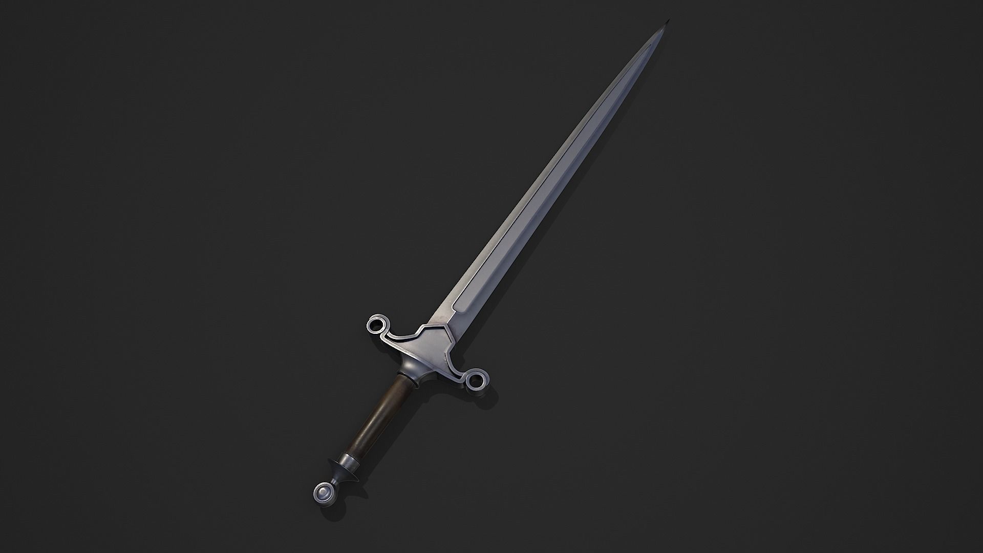 Sword 10 Low-poly 3D model_2