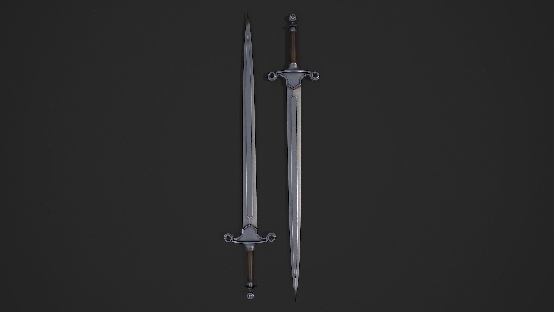 Sword 10 Low-poly 3D model_5