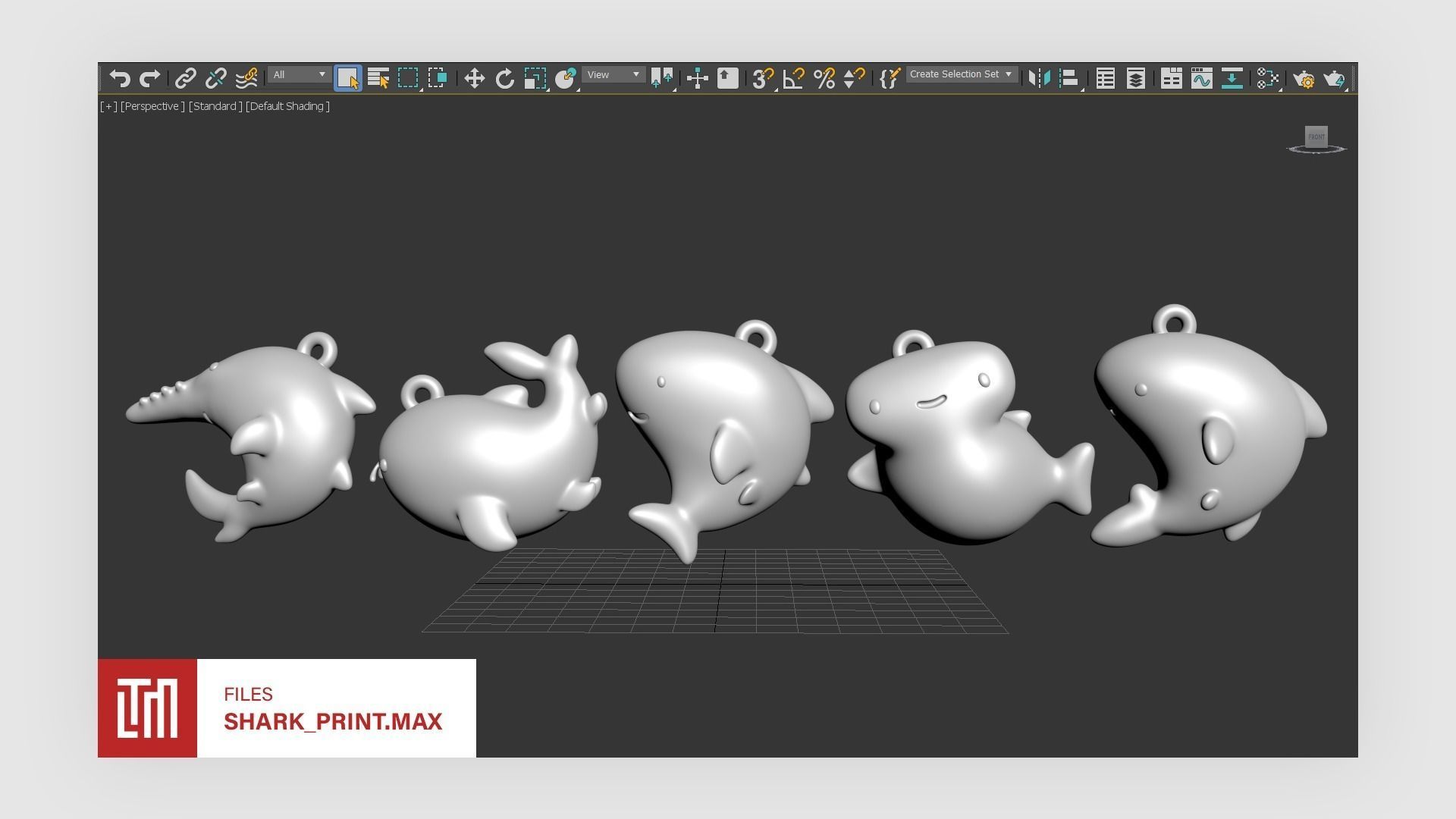 Pillow Tiny Shark Low-poly 3D model_24