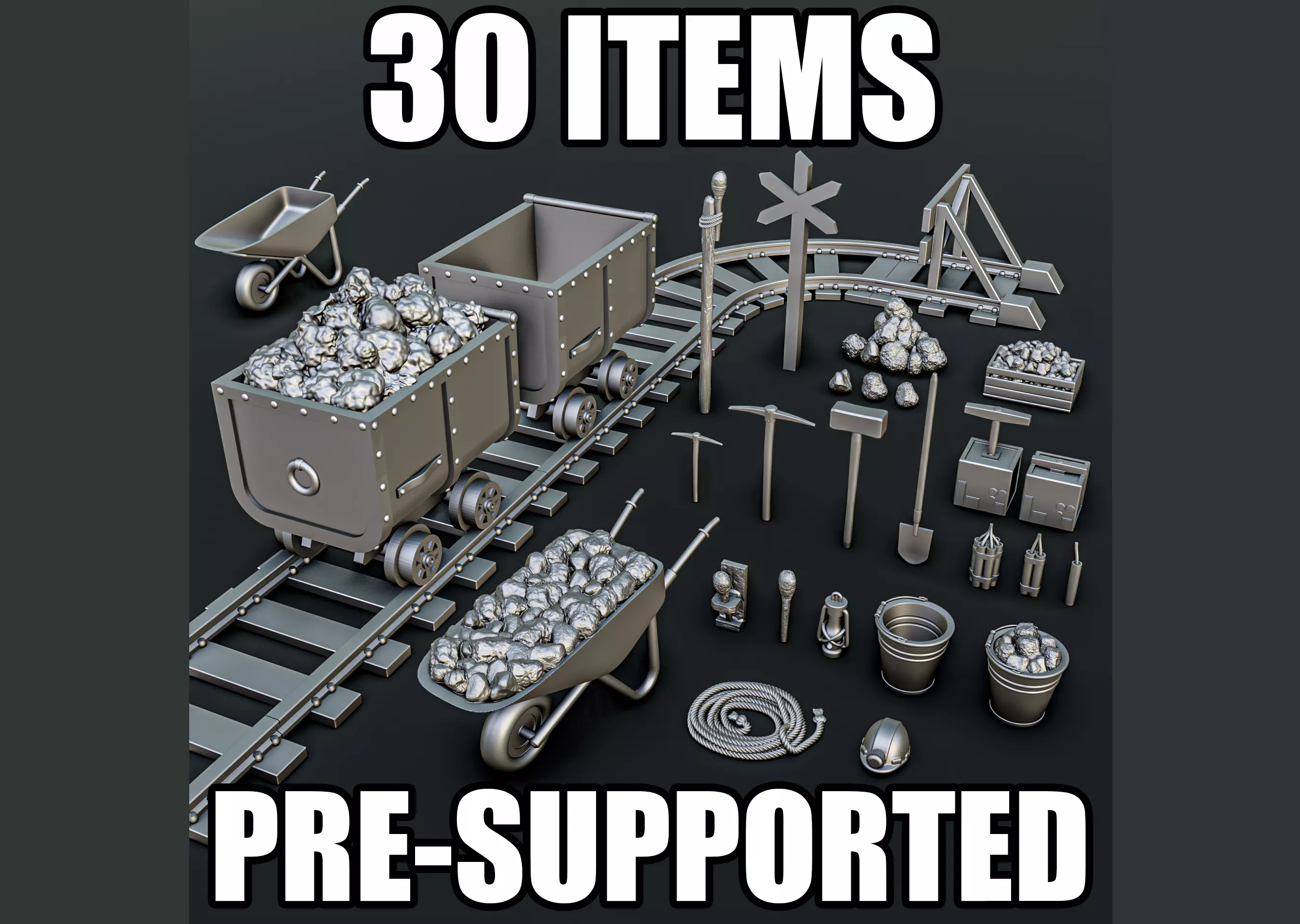 Mine Diorama Pack 3D print model_0