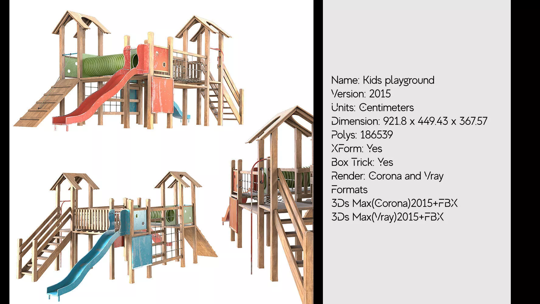 Kids playground 3D model