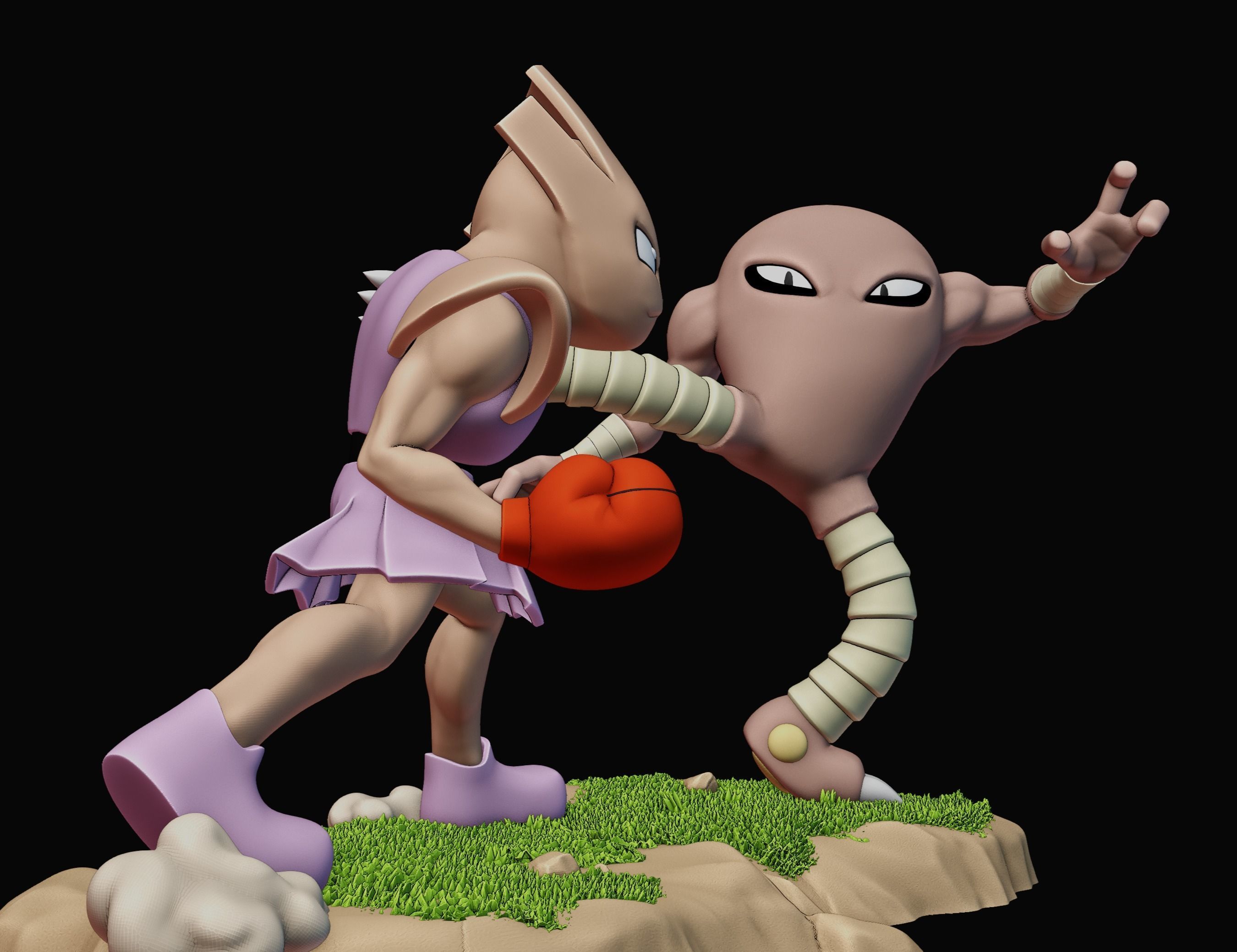 HITMONCHAN VS HITMONLEE - POKEMON 3D print model_22