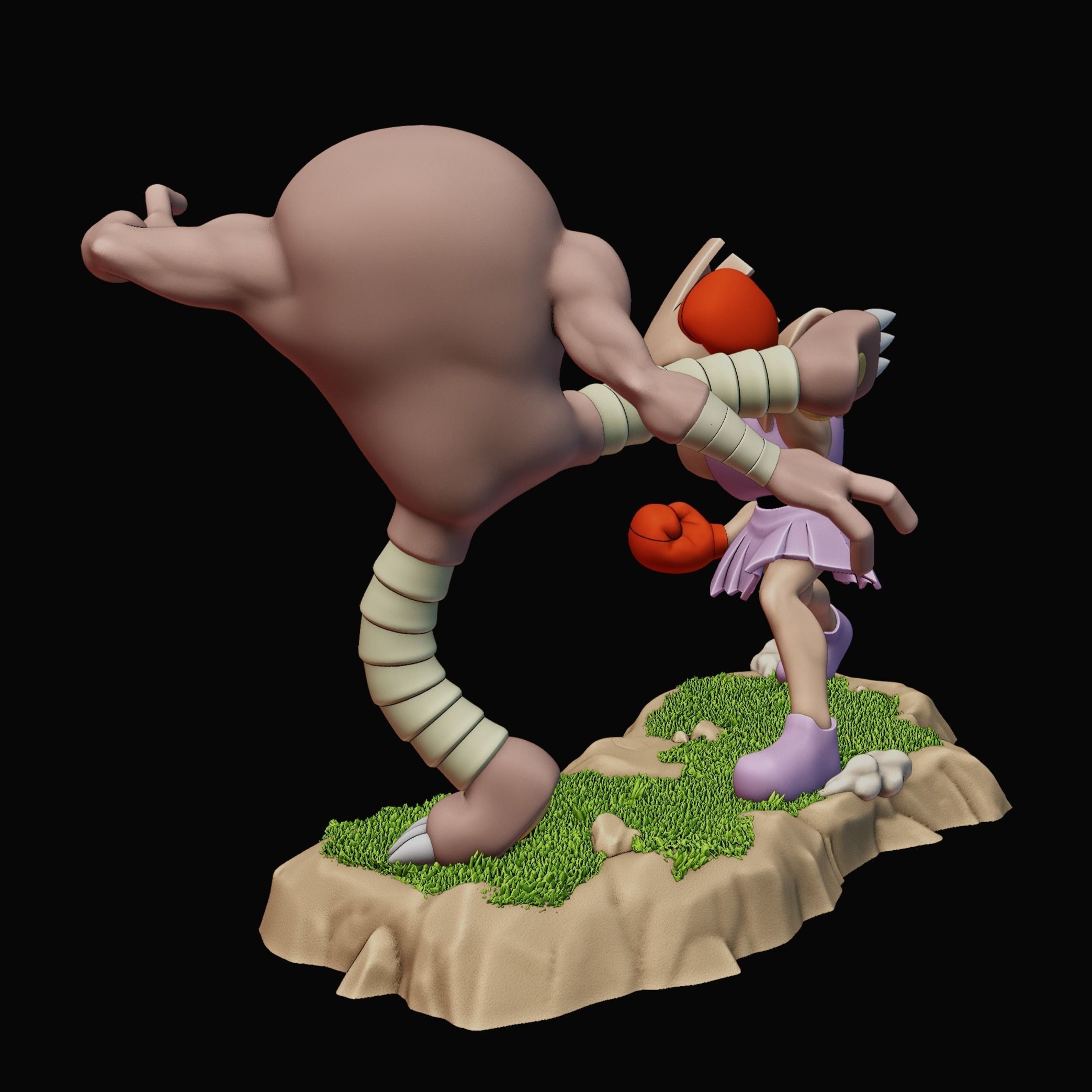 HITMONCHAN VS HITMONLEE - POKEMON 3D print model_10
