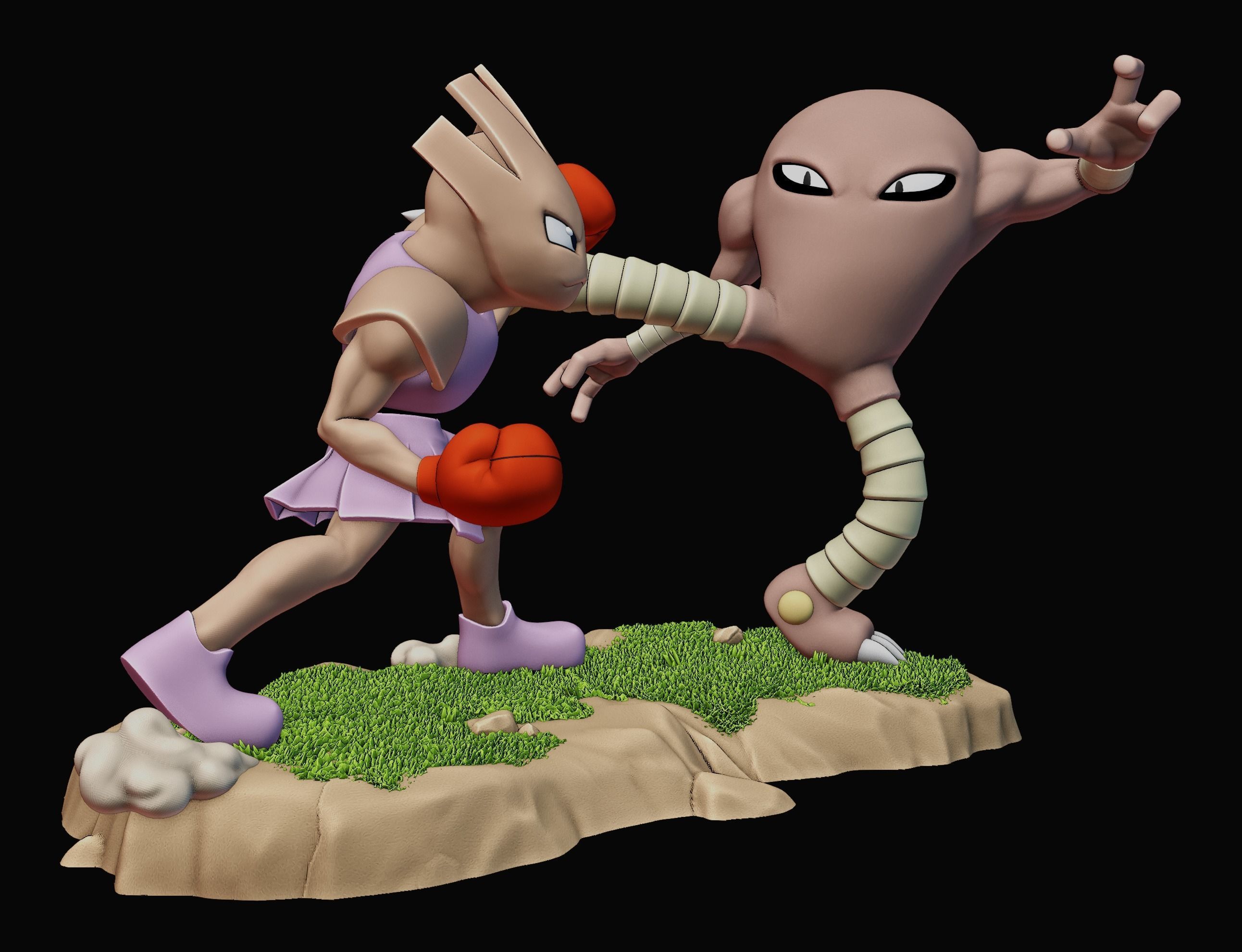 HITMONCHAN VS HITMONLEE - POKEMON 3D print model_18