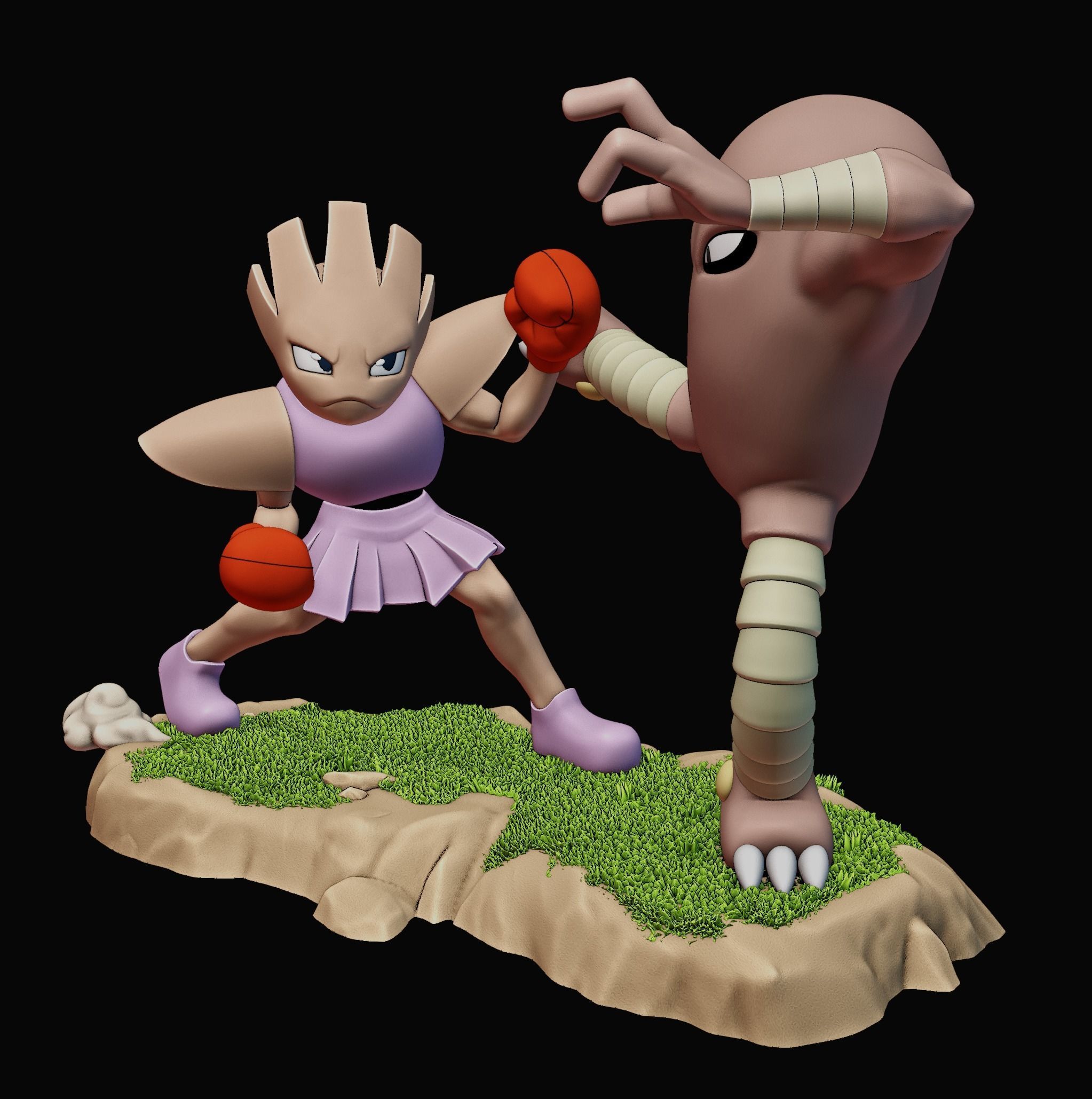 HITMONCHAN VS HITMONLEE - POKEMON 3D print model_12