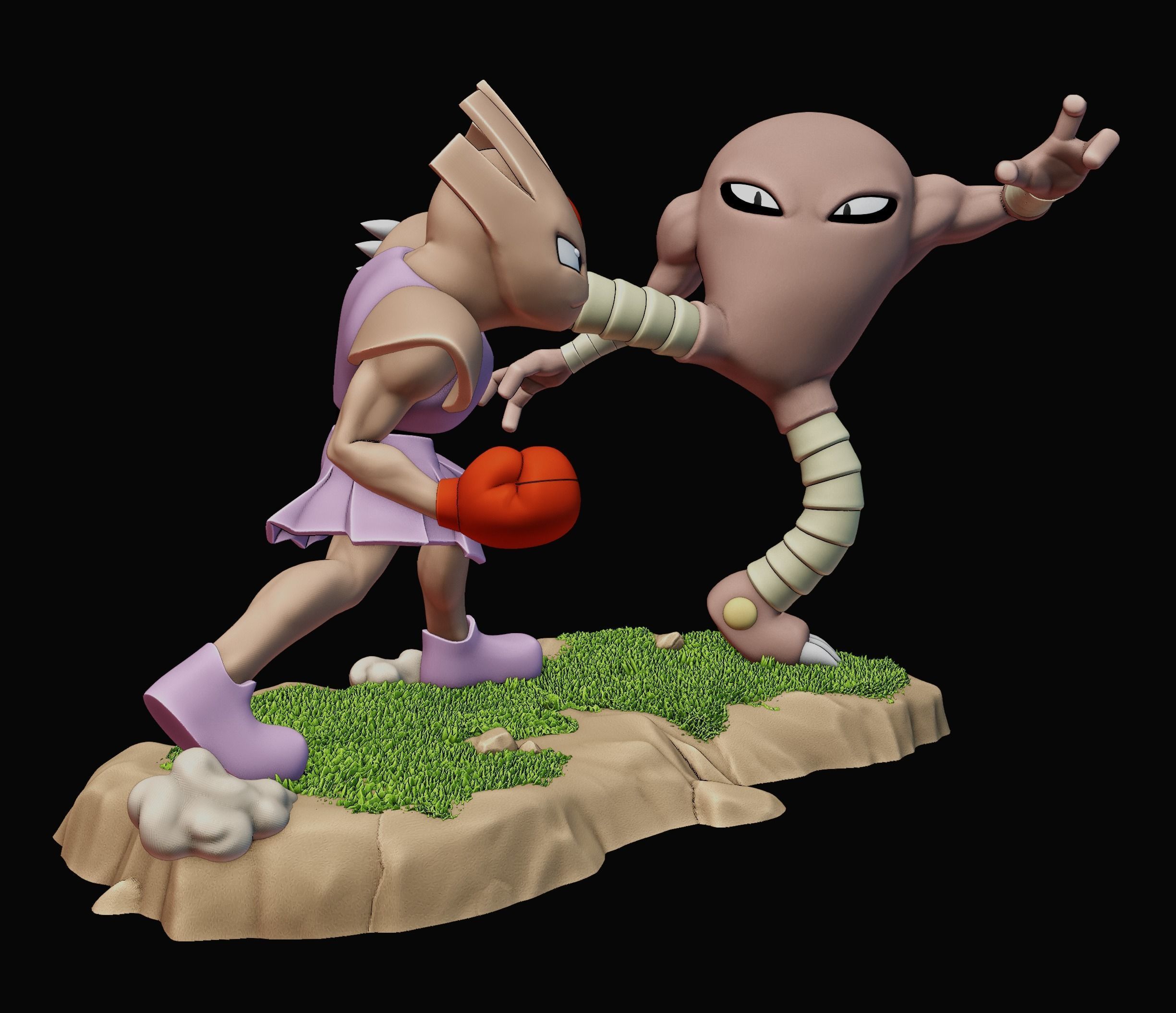 HITMONCHAN VS HITMONLEE - POKEMON 3D print model_21
