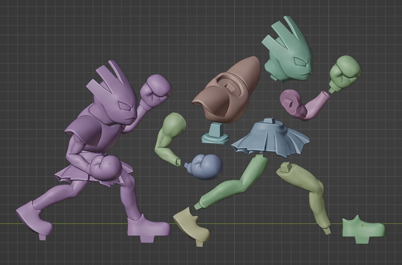 HITMONCHAN VS HITMONLEE - POKEMON 3D print model_2