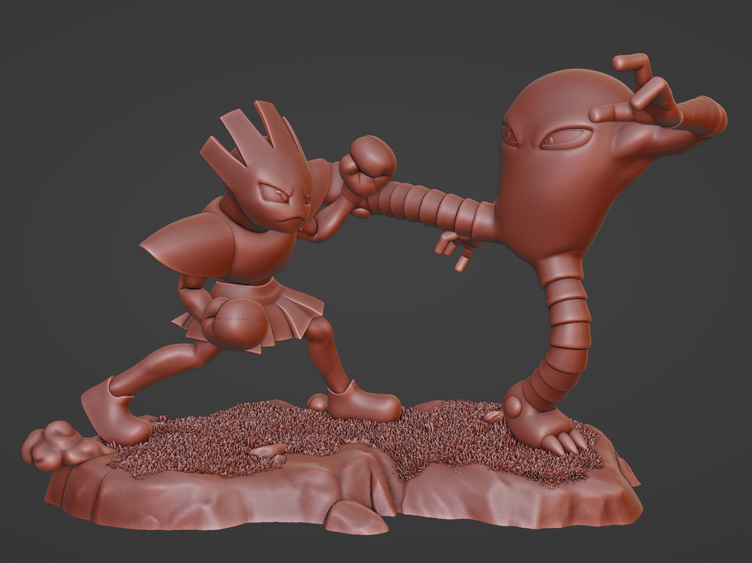 HITMONCHAN VS HITMONLEE - POKEMON 3D print model_25