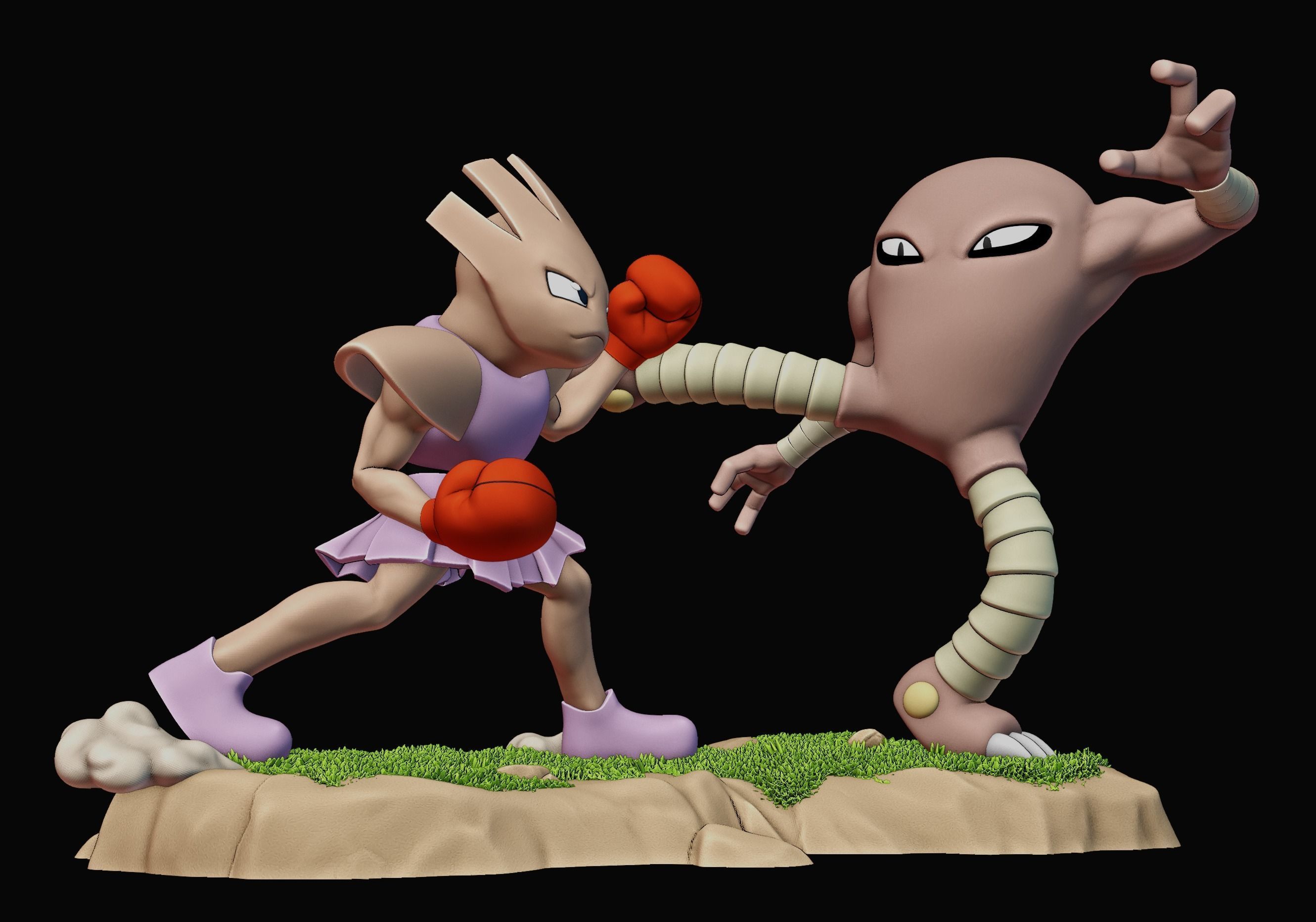 HITMONCHAN VS HITMONLEE - POKEMON 3D print model_20