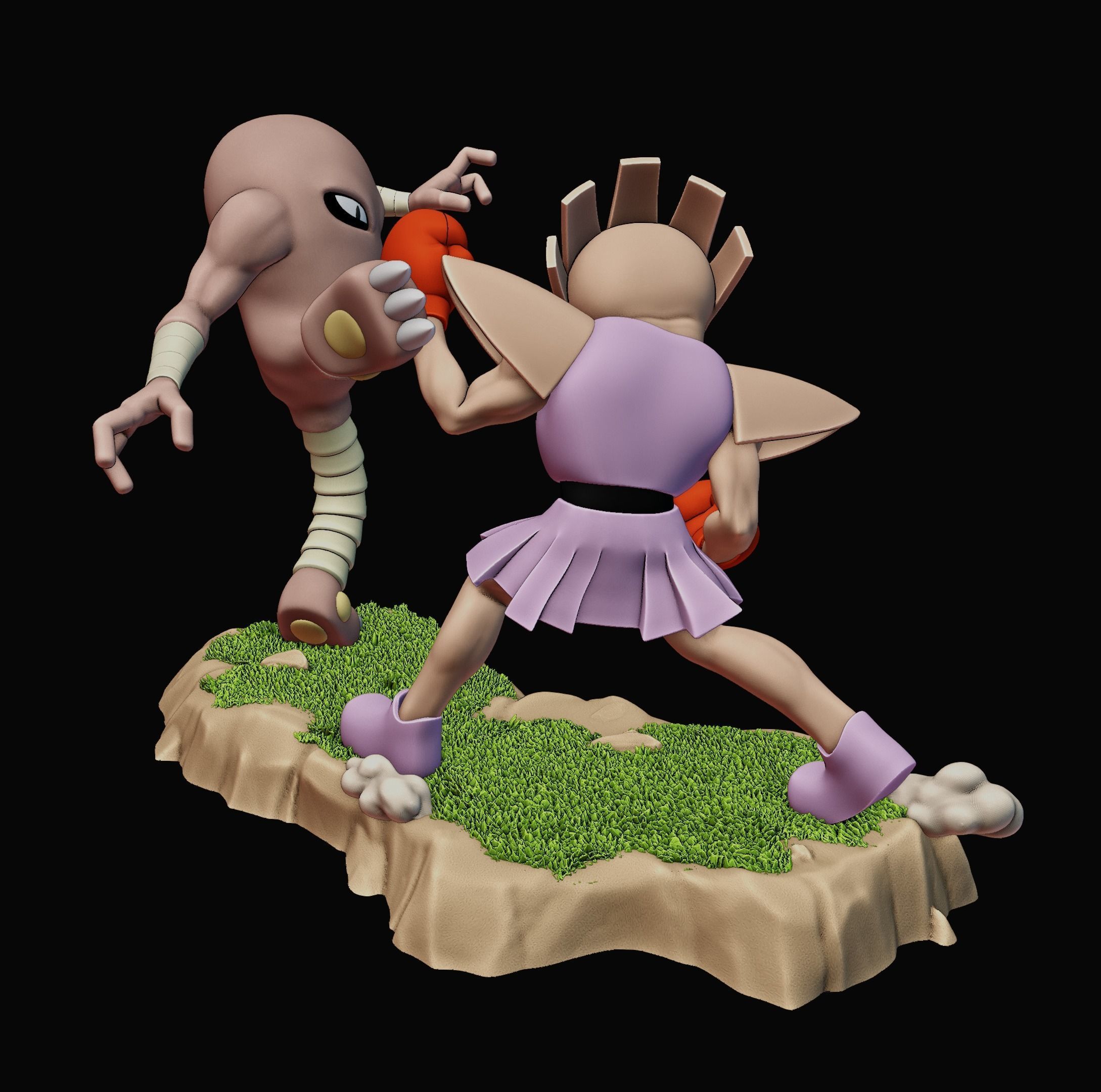 HITMONCHAN VS HITMONLEE - POKEMON 3D print model_15