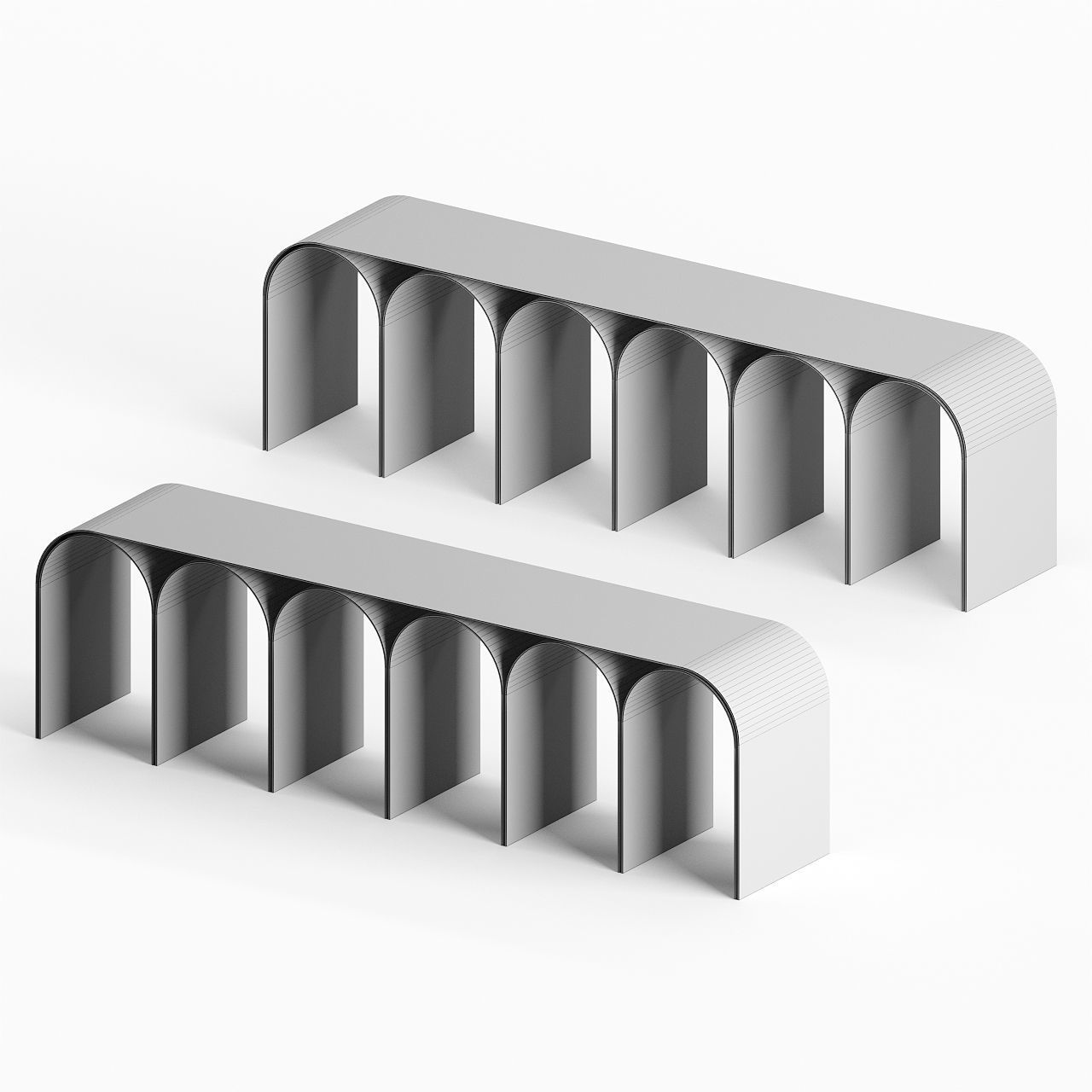 Arch Bench By Pietro Franceschini 3D model_1