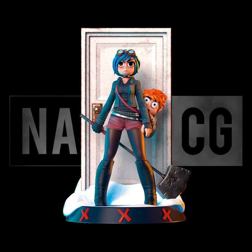 Fan Art Ramona Flowers and Scott Pilgrim 3D print model_1