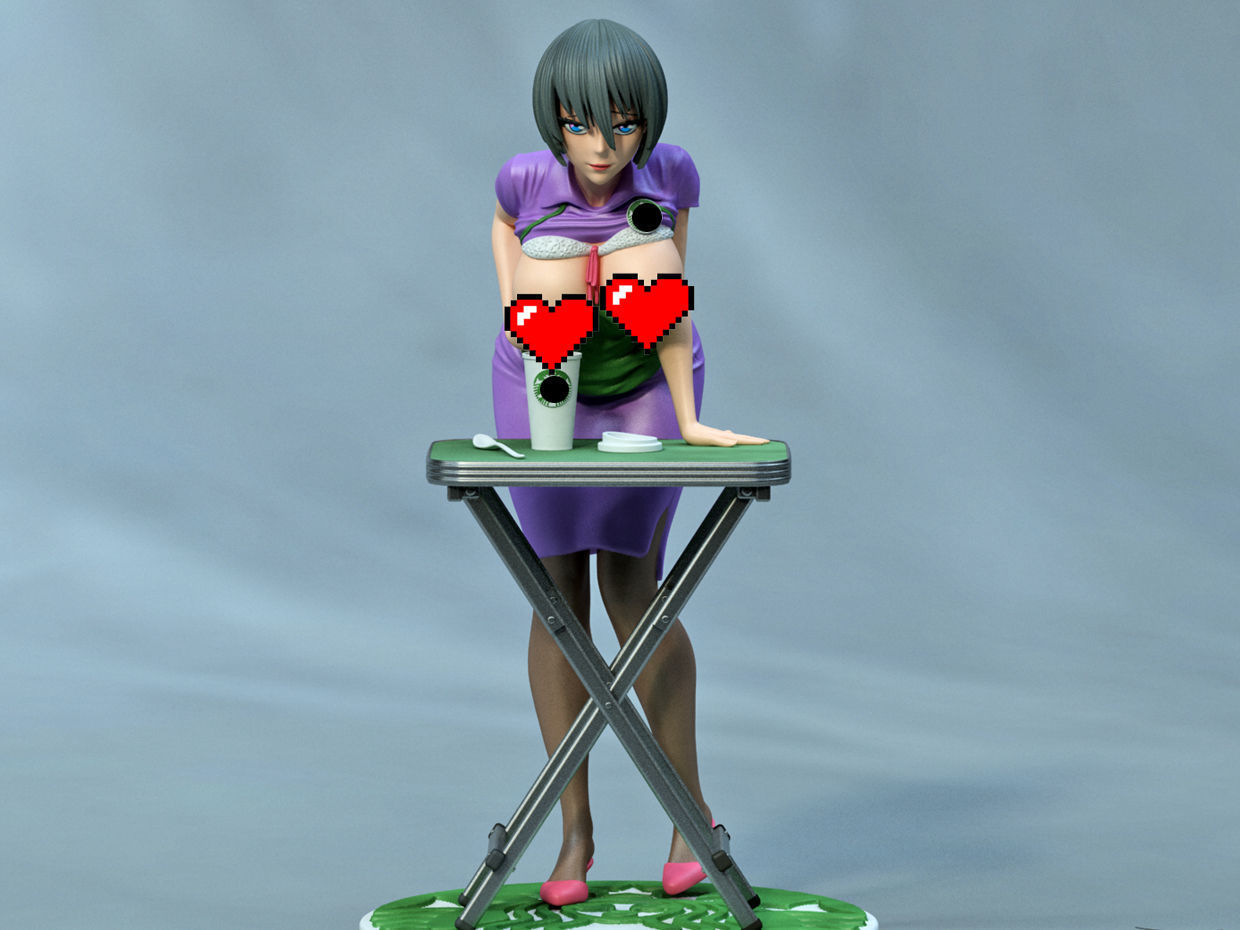 anime coffe 3D print model_4