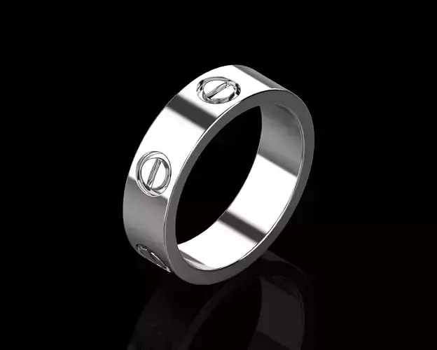 Love Wedding Ring 16 Size N148 3D print model