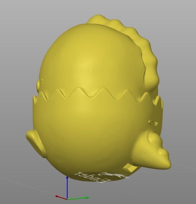 eggy dino 3 types 3D print model_3