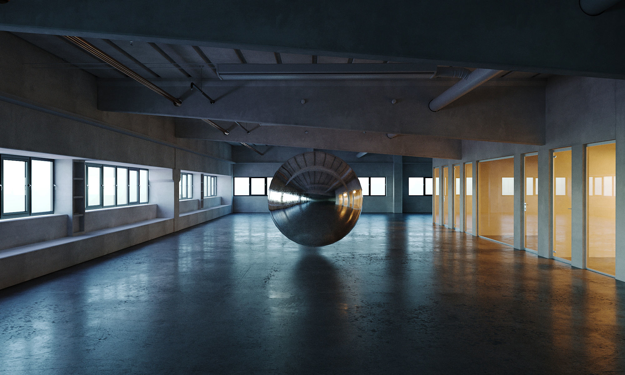 Industrial space 3ds Max Corona  11 3D model_2