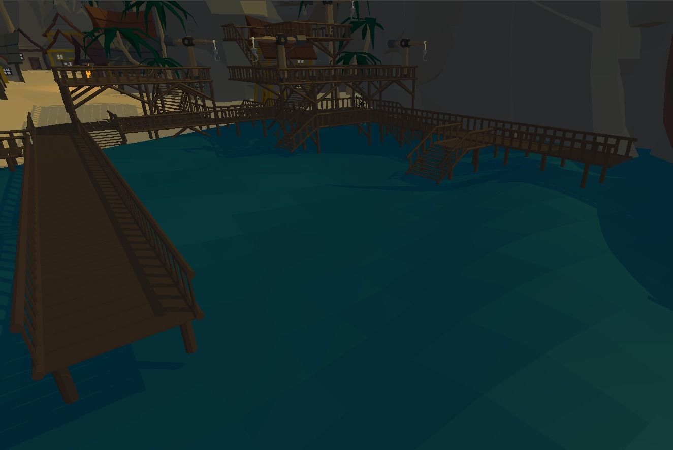 3D Game Kit Modular - Fishing Dock Platform Low-poly 3D model_2