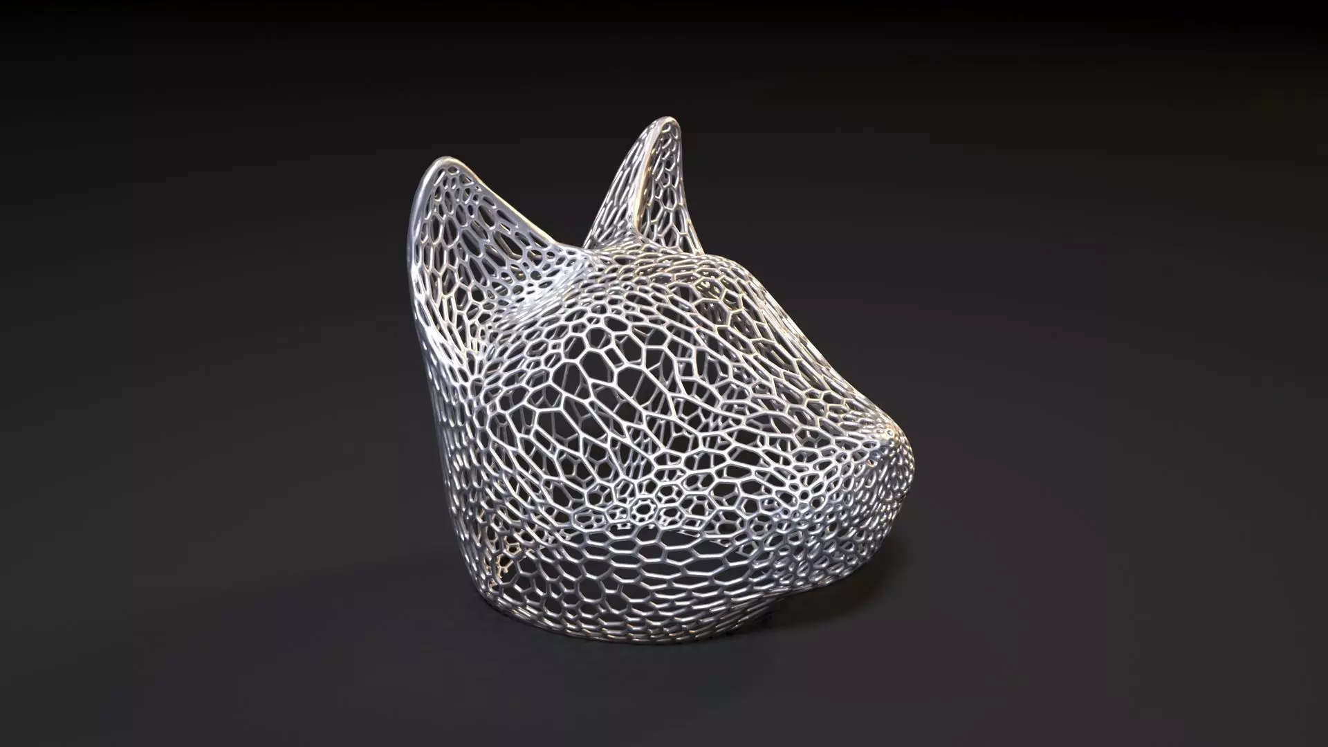 Cat head decor 3D print model_0