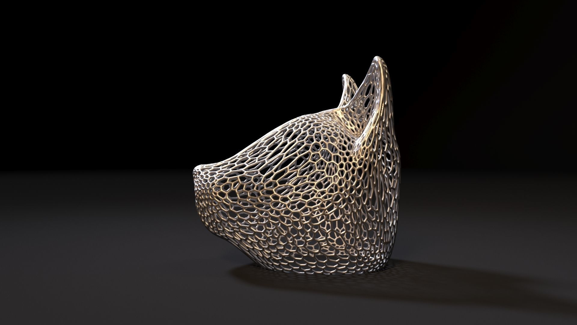 Cat head decor 3D print model_2