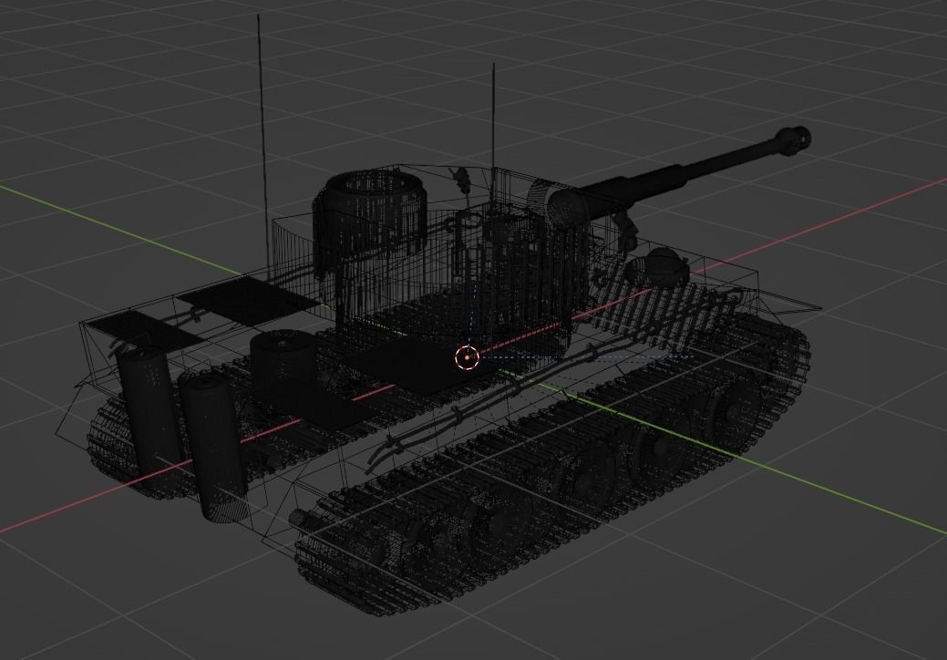 Tiger H1 Tank Low-poly 3D model_8