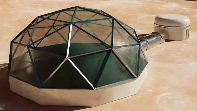 SPACE STATION Low-poly 3D model