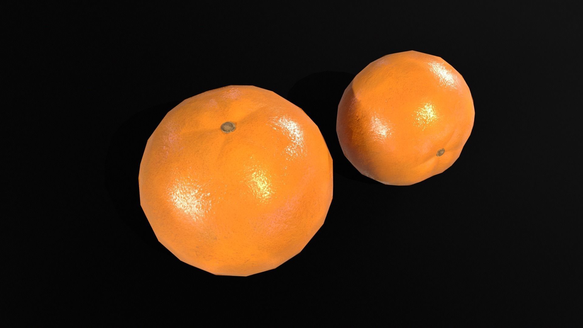 Orange Fruit  Low-poly 3D model_20