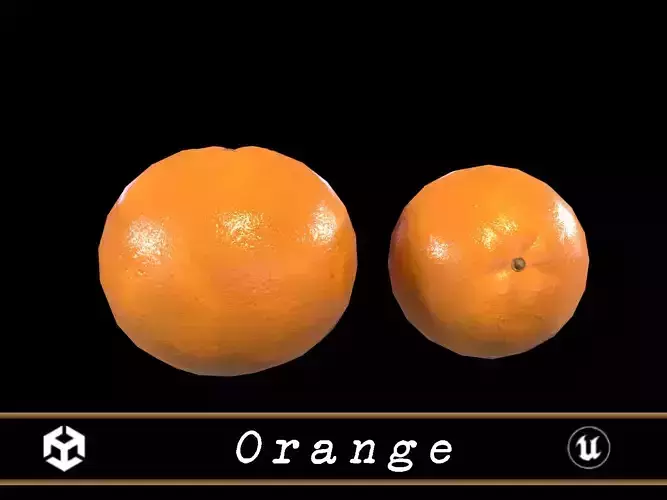 Orange Fruit  Low-poly 3D model