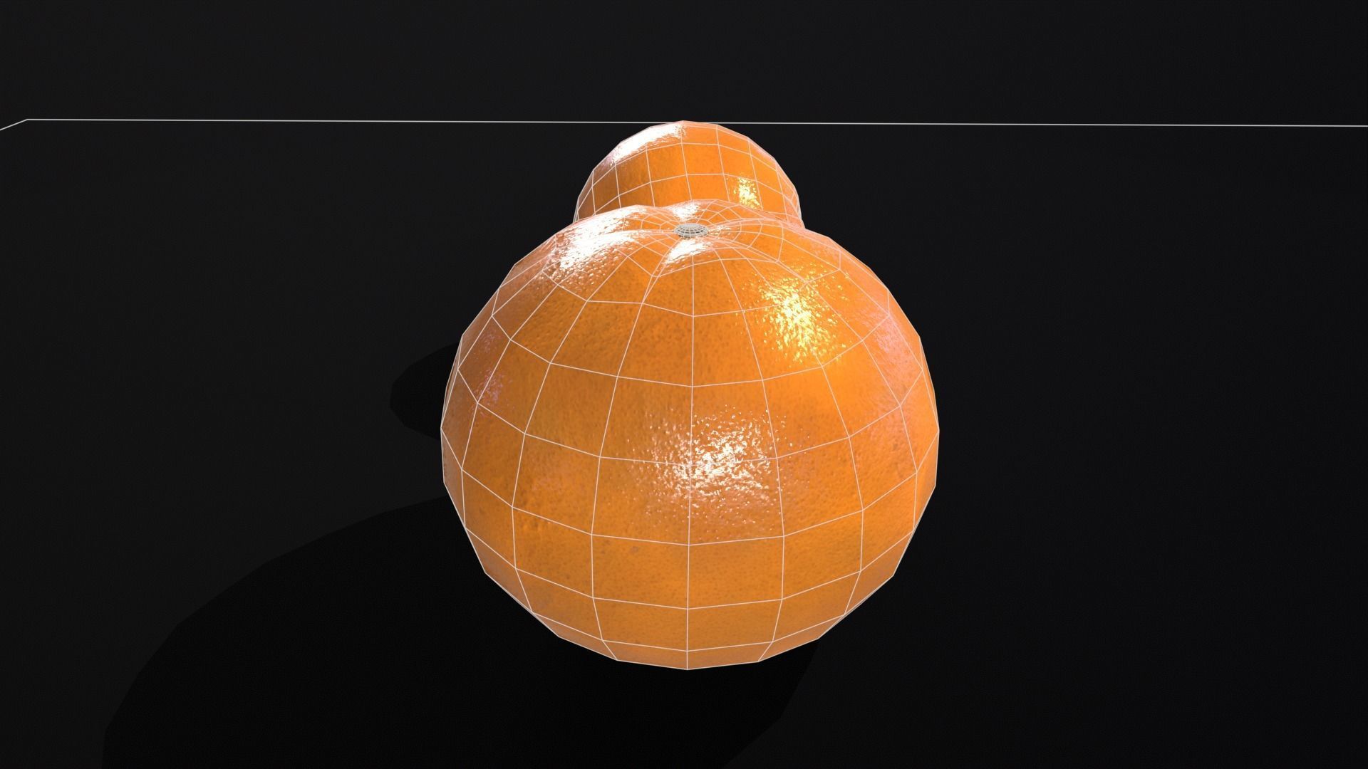Orange Fruit  Low-poly 3D model_19