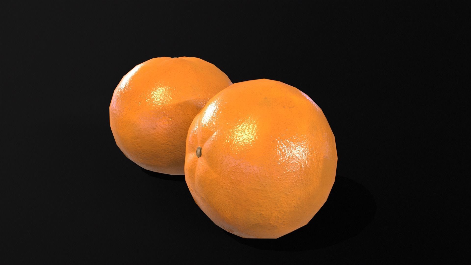 Orange Fruit  Low-poly 3D model_6