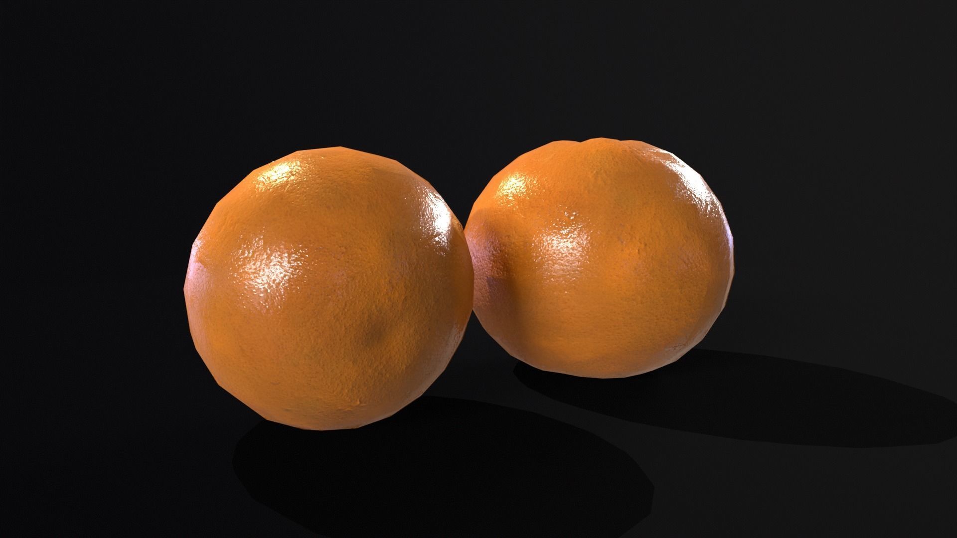 Orange Fruit  Low-poly 3D model_12
