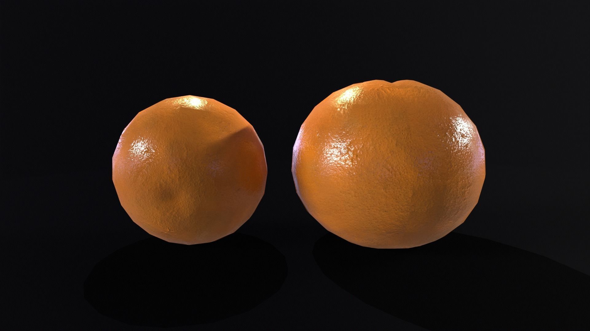 Orange Fruit  Low-poly 3D model_14