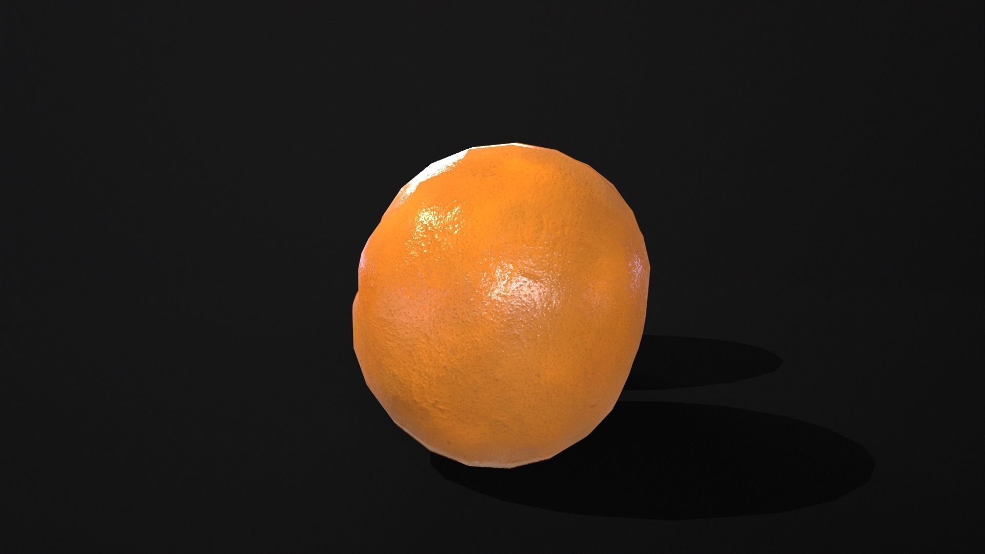 Orange Fruit  Low-poly 3D model_10