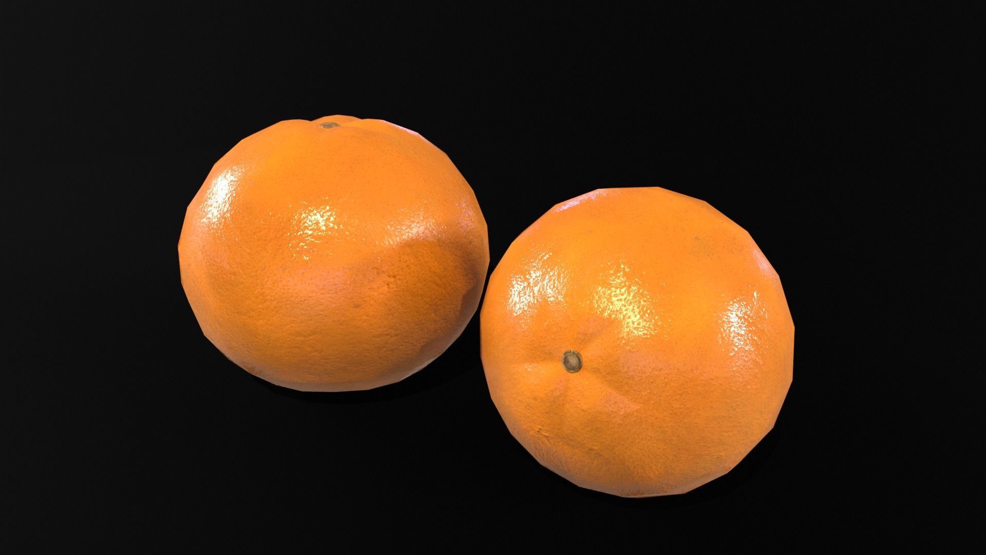 Orange Fruit  Low-poly 3D model_4