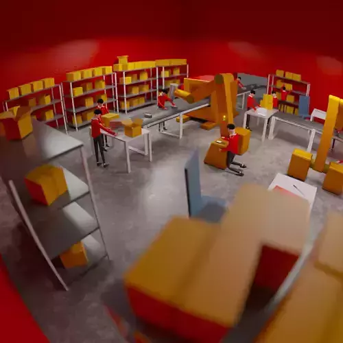 Manufacturing Unit with crowd 