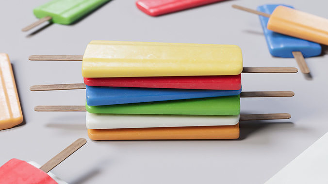 Popsicle Ice Cream 3D Model Low-poly 3D model 2