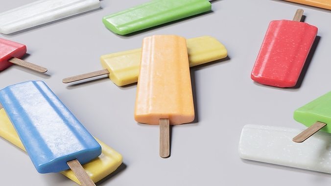 Popsicle Ice Cream 3D Model Low-poly 3D model 4