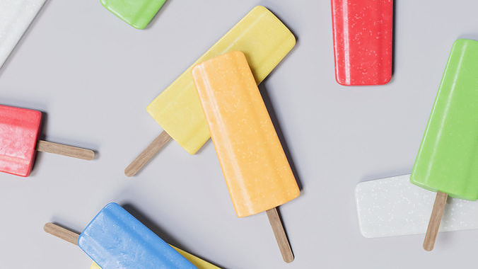 Popsicle Ice Cream 3D Model Low-poly 3D model 5