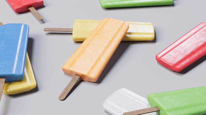 Popsicle Ice Cream 3D Model Low-poly 3D model 3