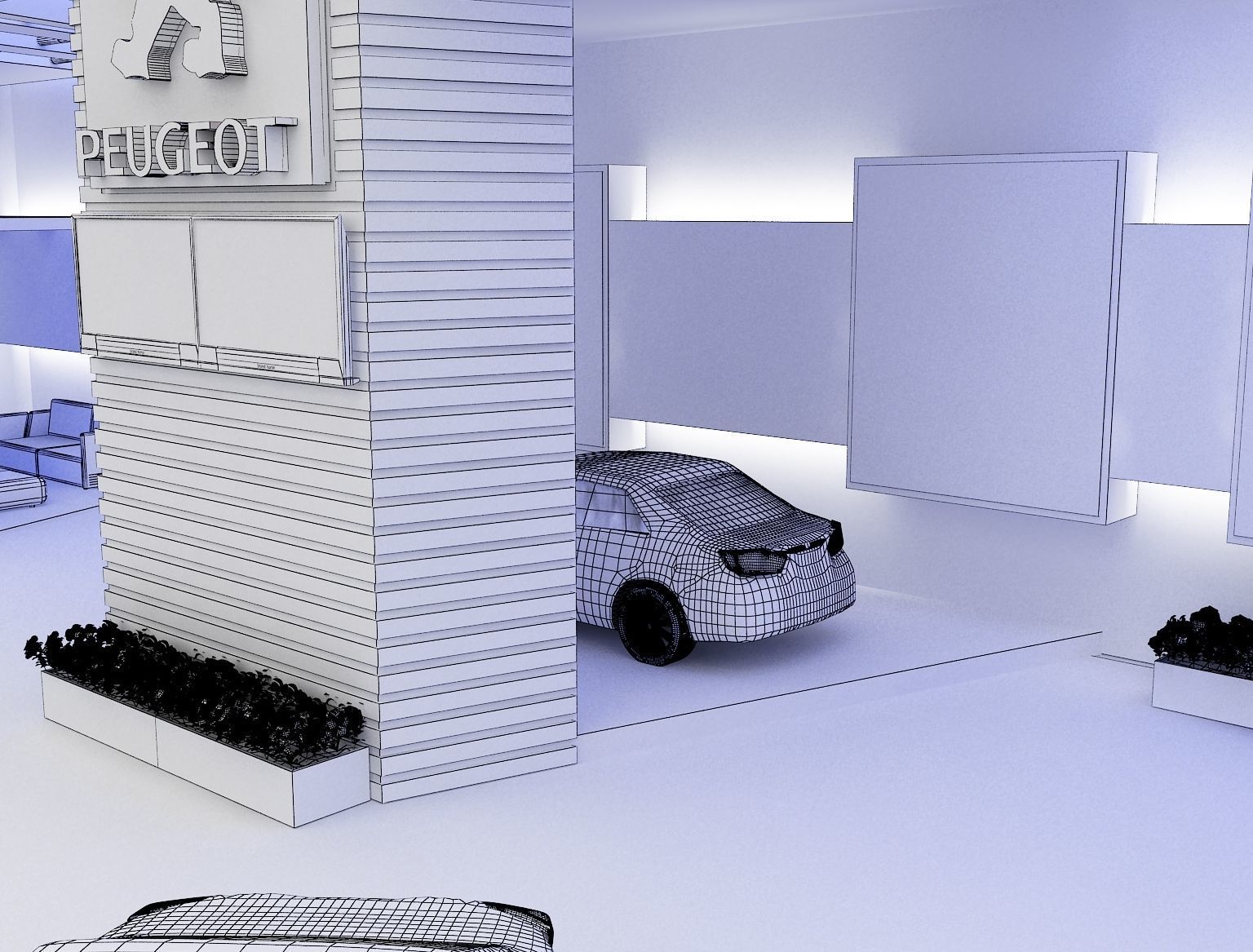 Booth Exhibition Stand a362 3D model_19