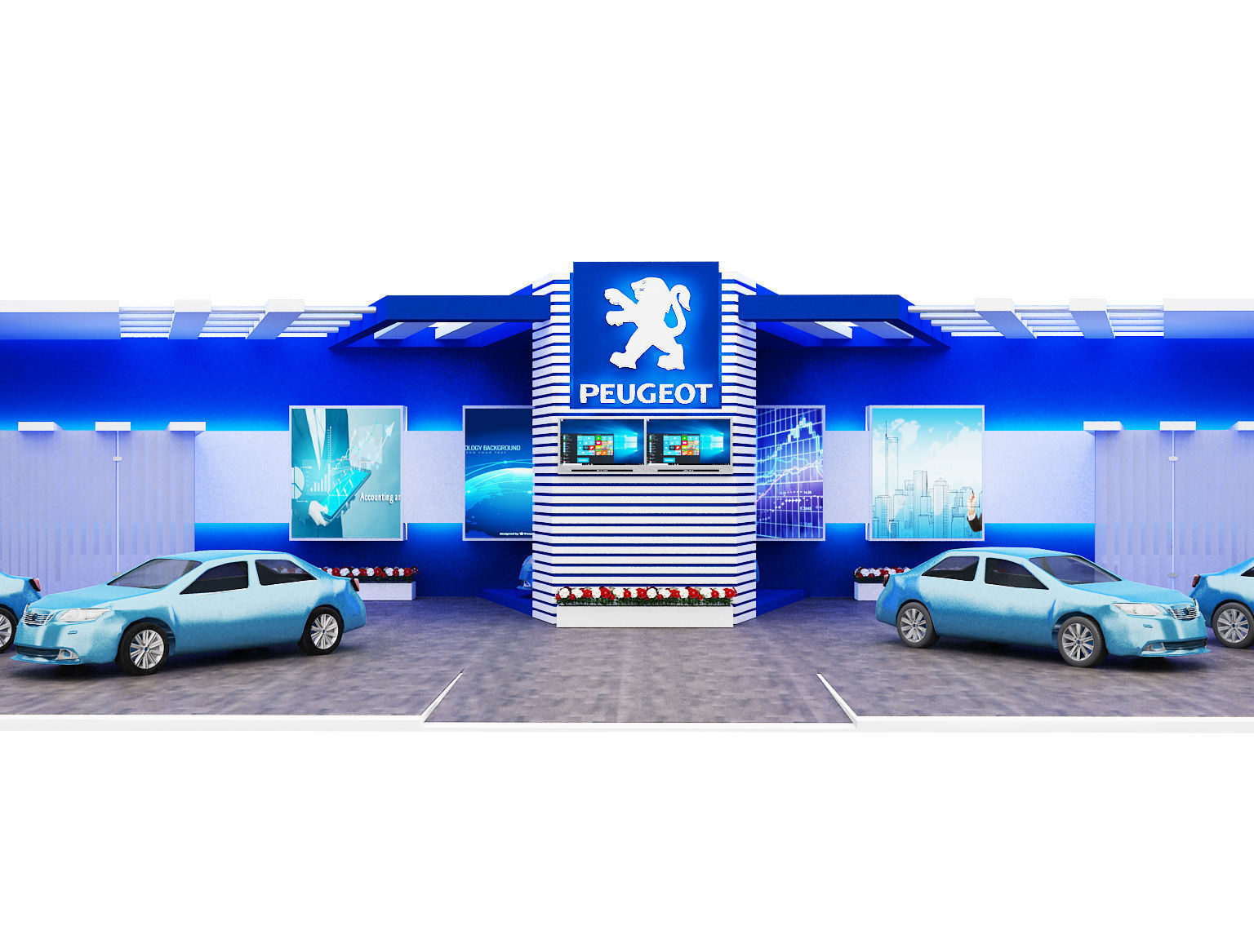 Booth Exhibition Stand a362 3D model_10